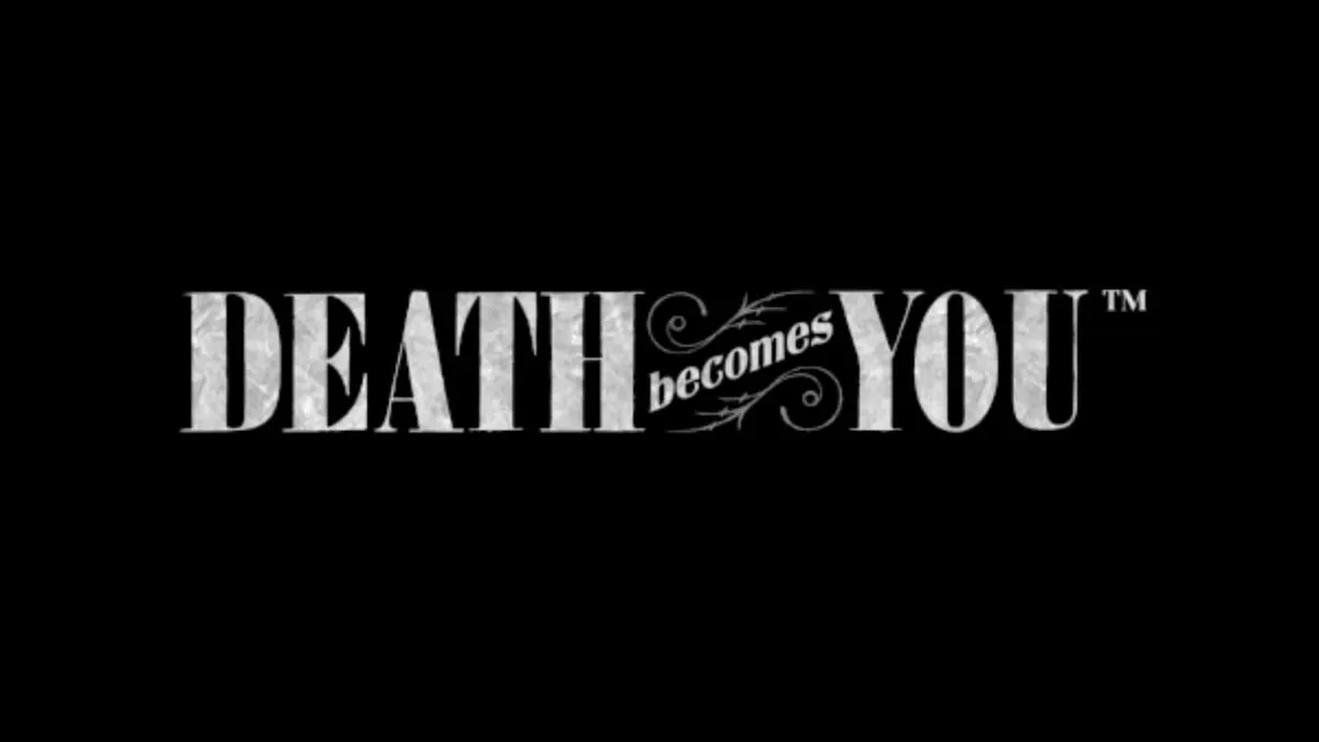 Tampilan visual slot Death Becomes You dengan estetika gotik dan simbol-simbol horor