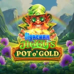 Tampilan visual slot Jiggy’s Pot O’Gold dengan tema Irlandia yang ceria